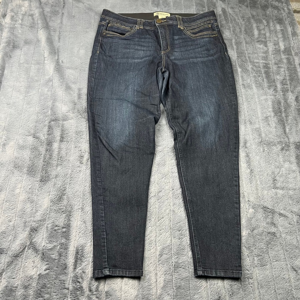 Democracy Ab Solution Skinny Jeans Dark Wash Indigo High Rise Size 16
